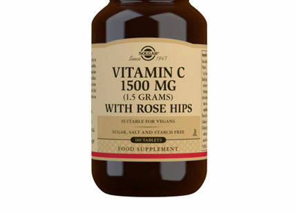 Solgar Rozenbottels + Vitamine C Met Rozenbottel Solgar 180 Stuks