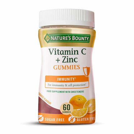 Nature's Bounty Voedingssupplement Nature's Bounty Gummiesnoepjes Vitamine C Zink Oranje 60 Stuks