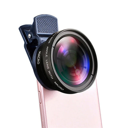2-in-1 Universele Telefoonlens Clip 37mm – Groothoek & Macro Lens – Smartphone Camera Lens voor iPhone & Android