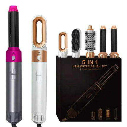 Föhn 5-in-1 föhnborstel, ionische haardroger styler, multifunctionele föhn met krulborstel