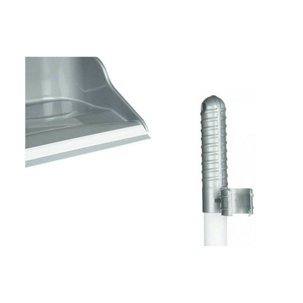 Bigbuy Home Bezem Met Stoffer En Blik Schoonmaakset Zilverkleurig Plastic (12 Stuks)