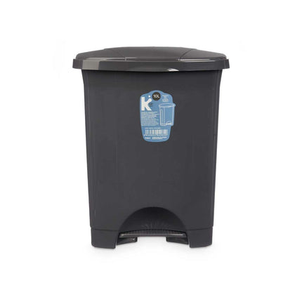 Bigbuy Home Pedaalemmer Antraciet Plastic 10 L (8 Stuks)