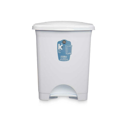 Bigbuy Home Pedaalemmer Wit Plastic 30 L (4 Stuks)