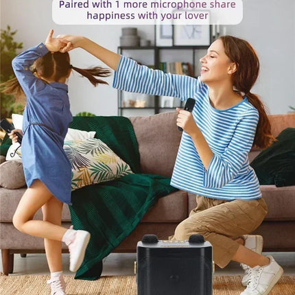 Draagbare Karaoke Bluetooth Speaker met Microfoons voor Feest & Outdoor – High Power 360° Stereo Surround