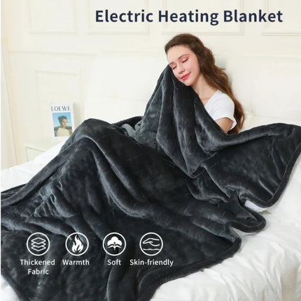 Elektrische Deken 80x140cm – Veilig, Wasbaar & Automatische Uitschakeling – Verwarmde Winter Gooi voor Eenpersoonsbed