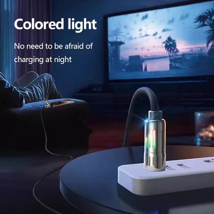 240W 4-in-1 Snellaadkabel – Multifunctionele Silicium USB Kabel – Fast Charging & Data Sync voor iPhone, Samsung, Xiaomi & meer