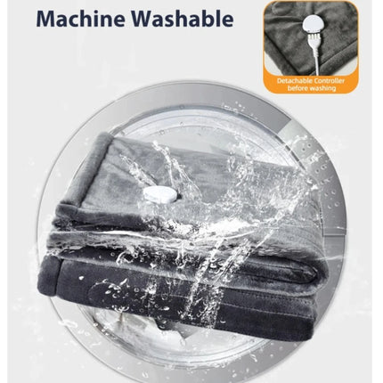 Elektrische Deken 80x140cm – Veilig, Wasbaar & Automatische Uitschakeling – Verwarmde Winter Gooi voor Eenpersoonsbed