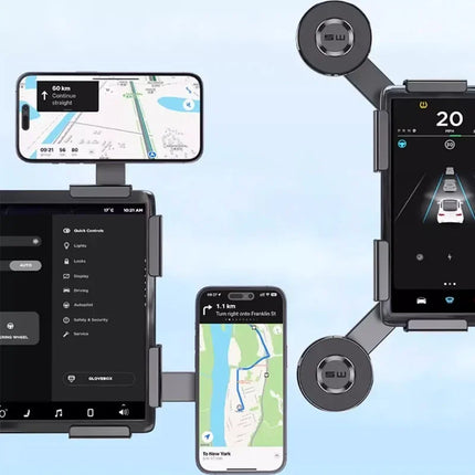 Magnetische autotelefoonhouder voor Tesla Model 3/Y/X/S Auto-scherm Zijkant 360 graden rotatie