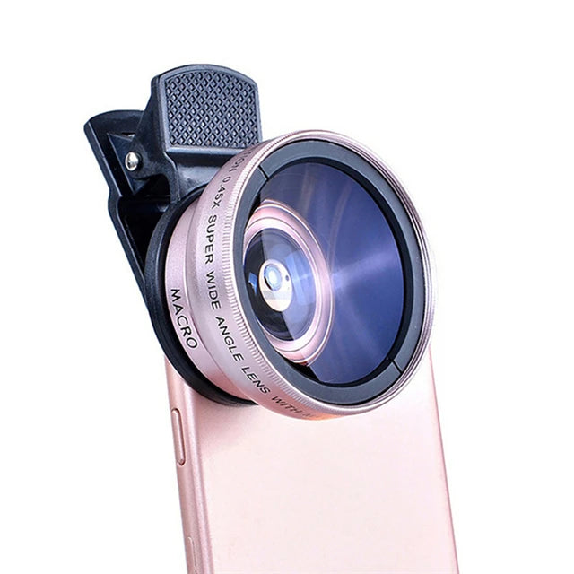 2-in-1 Universele Telefoonlens Clip 37mm – Groothoek & Macro Lens – Smartphone Camera Lens voor iPhone & Android